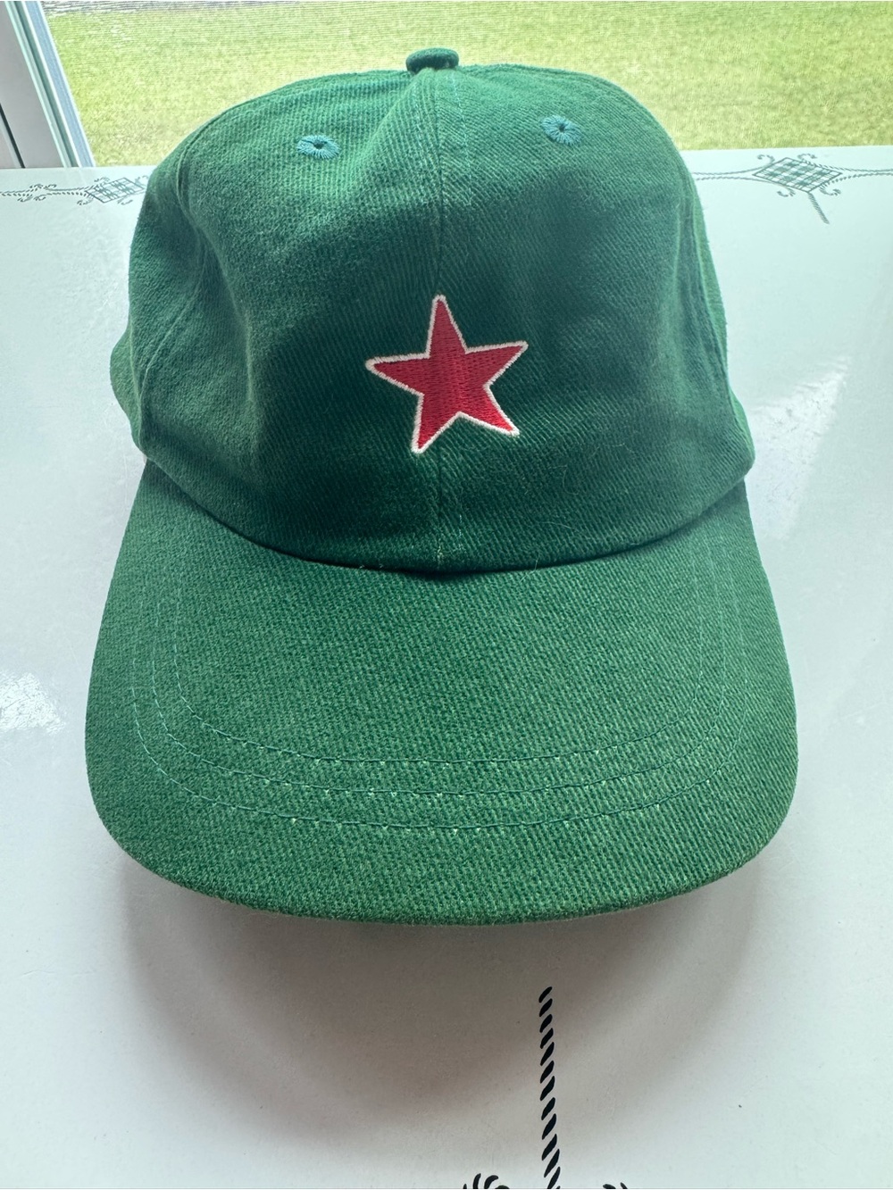 1997 Vintage green cotton Heineken baseball hat  red star commemorative US open